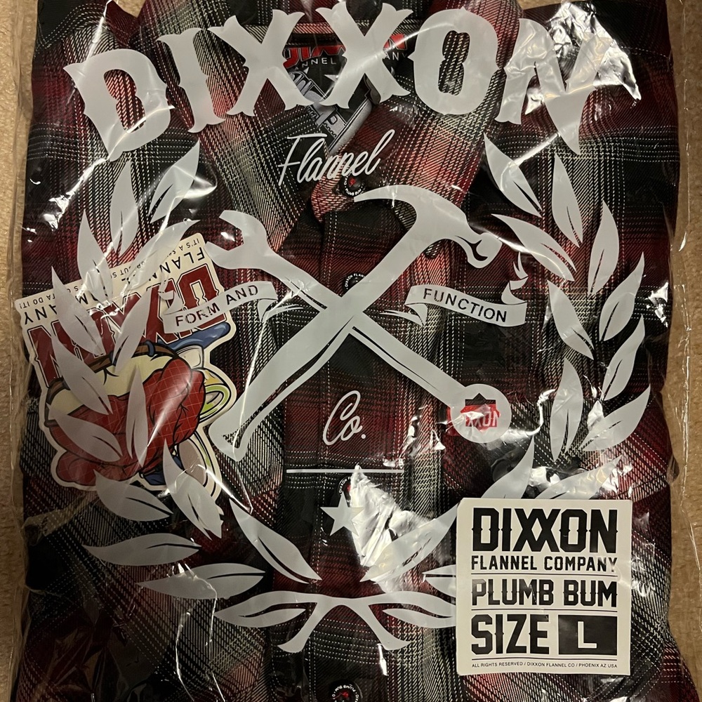 Dixxon Plumb Bum Flannel Shirt Large